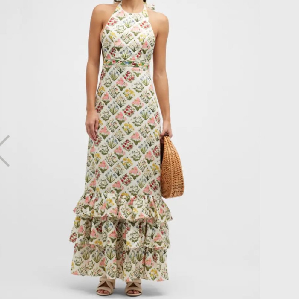 NWT Agua by Agua Bendita Magnolia Magdalena Amancer Maxi Dress  - Size Medium